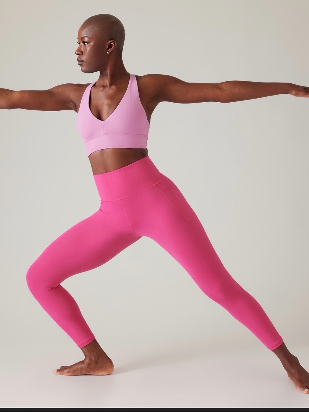 Athleta Salutation Stash Pocket II 7/8 Tight Leggings Women’s Small Pink Yoga